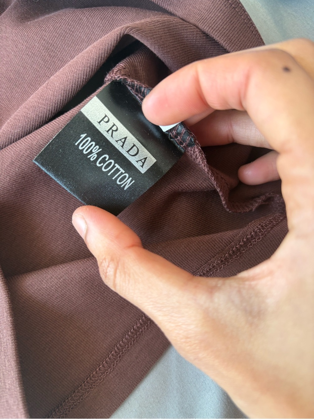 Prada Brown Scoop Neck Cropped Tank - Picture 6 of 12
